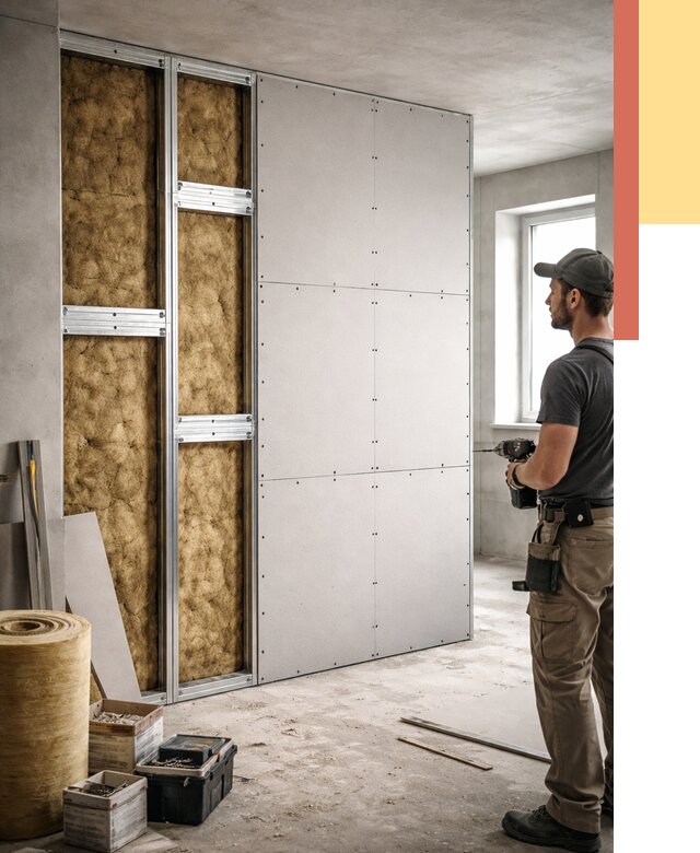 Усиленная перегородка под навеску в Вологде от 13148 руб. — монтаж под ключ | ОТДЕЛОЧНИК-Вгд