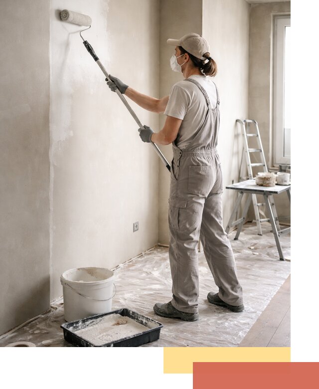 Покраска перегородок из гипсокартона в Вологде качественно и недорого