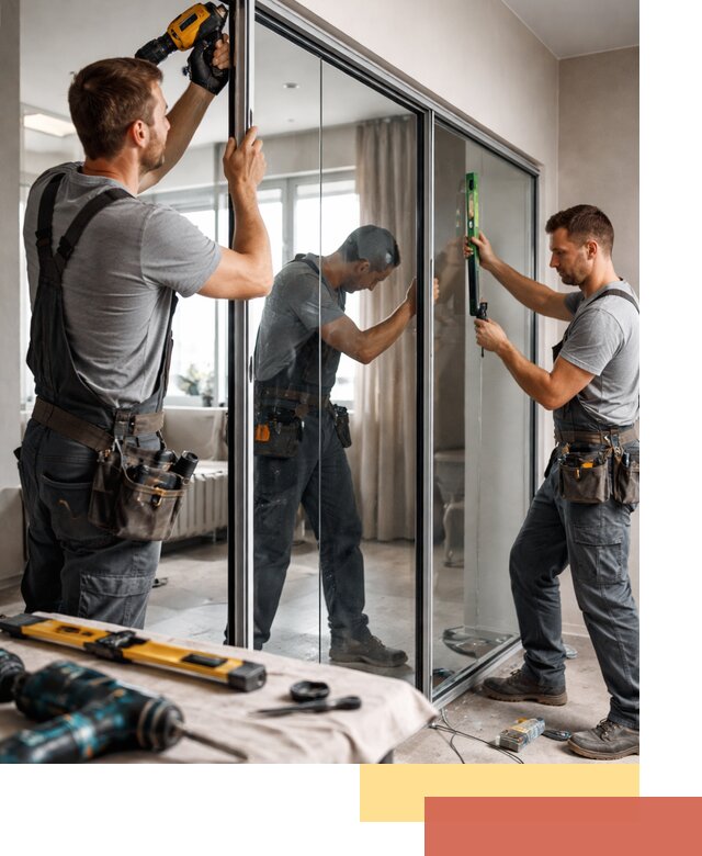 Каркасные стеклянные перегородки под ключ в Вологде