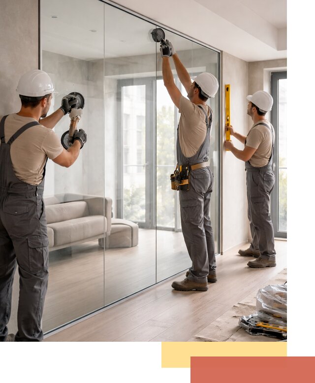 Перегородки из закаленного стекла в Вологде для офисов и квартир