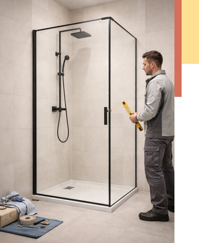 Стеклянные перегородки для душа в Вологде от 12840 руб. | Монтаж под ключ — ОТДЕЛОЧНИК-Вгд