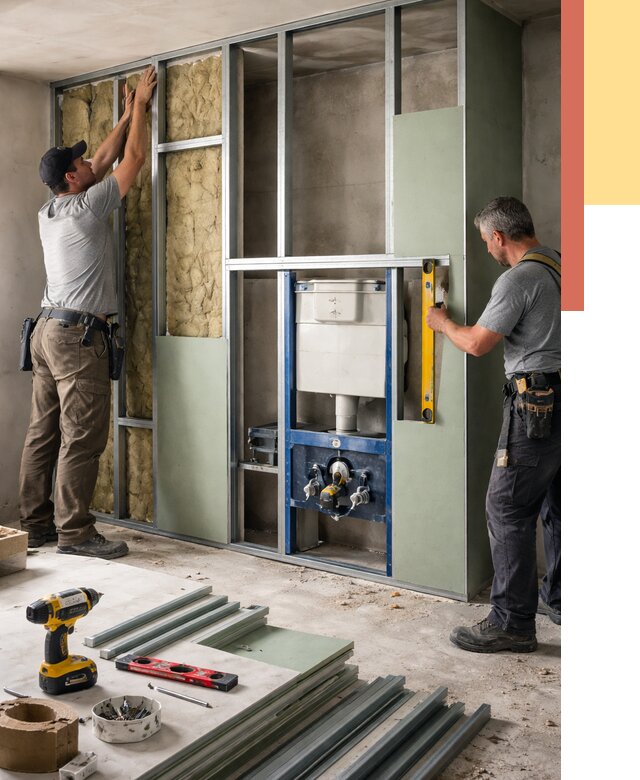 Установка сантехнических перегородок в Вологде от 8731 руб. | ОТДЕЛОЧНИК-Вгд