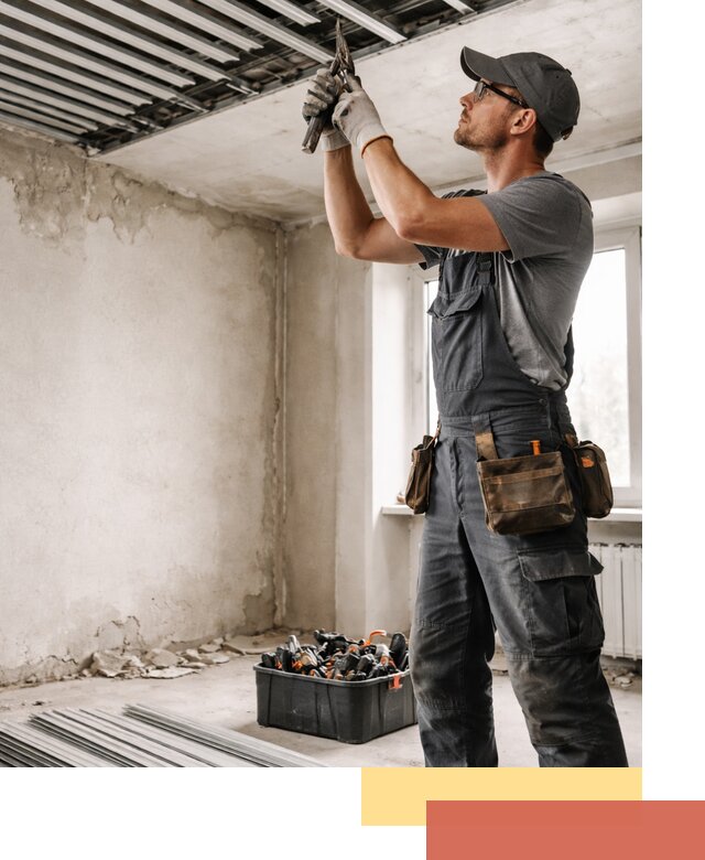 Демонтаж реечного потолка в Вологде быстро и аккуратно