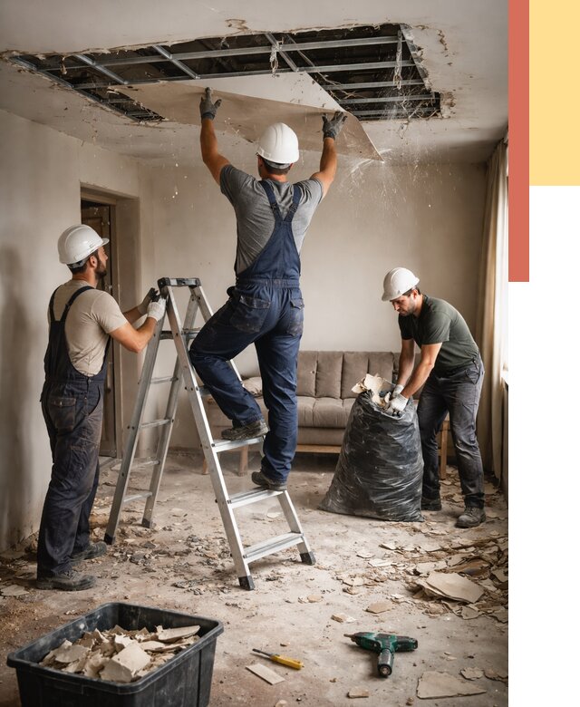 Демонтаж гипсокартонного потолка в Вологде от 431 руб. за м2 — ОТДЕЛОЧНИК-Вгд