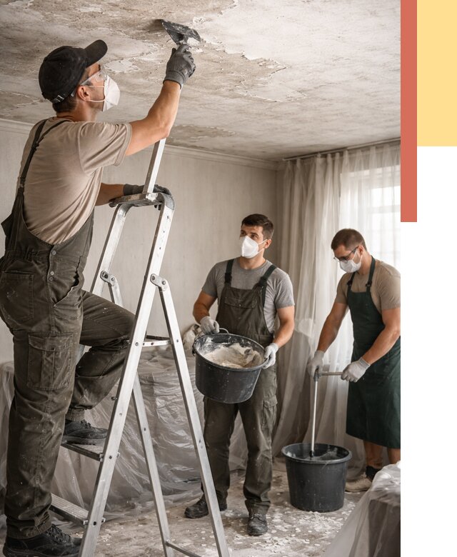 Удаление побелки с потолка в Вологде от 2568 руб. быстро и недорого | ОТДЕЛОЧНИК-Вгд