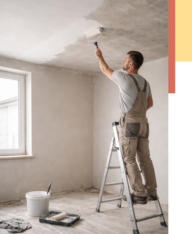 Грунтовка потолка в Вологде от 2568 руб. — быстро и недорого | ОТДЕЛОЧНИК-Вгд