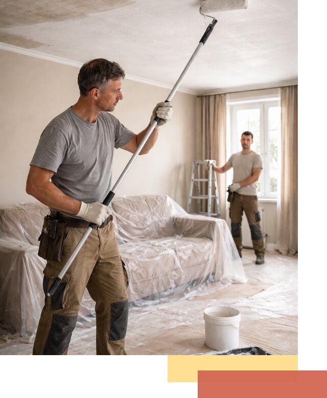 Грунтовка потолка в Вологде — подготовка под покраску и отделку