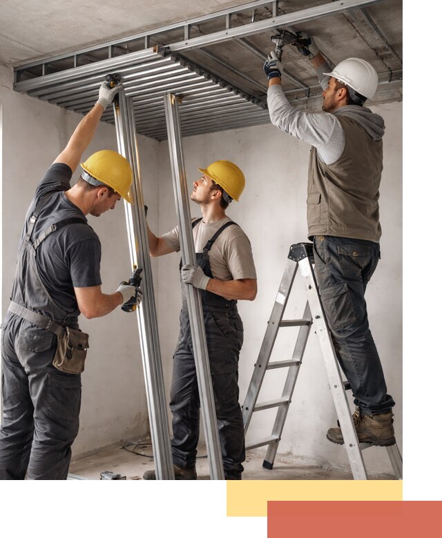 Монтаж реечного потолка под ключ в Вологде