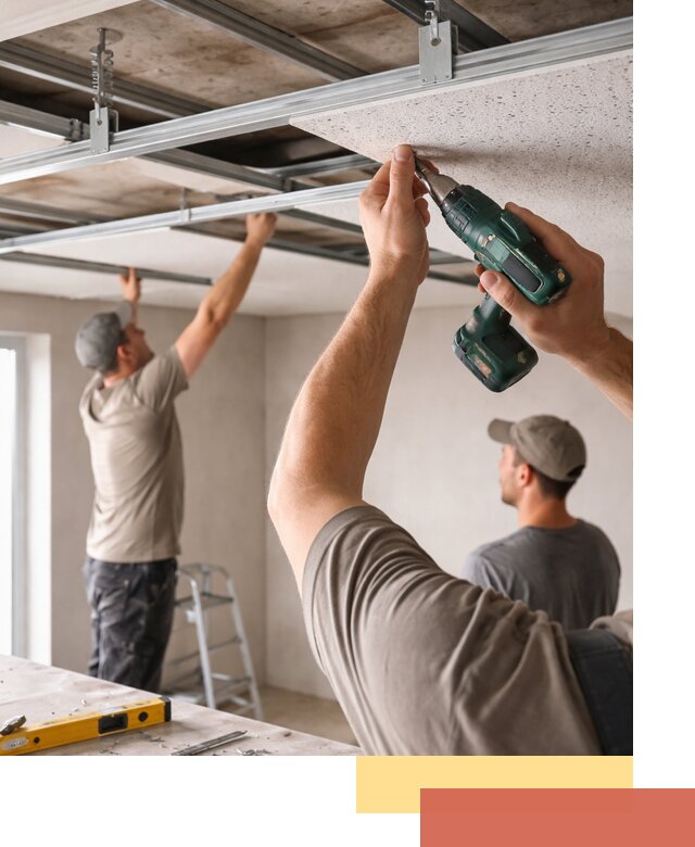 Монтаж акустического потолка в Вологде под ключ