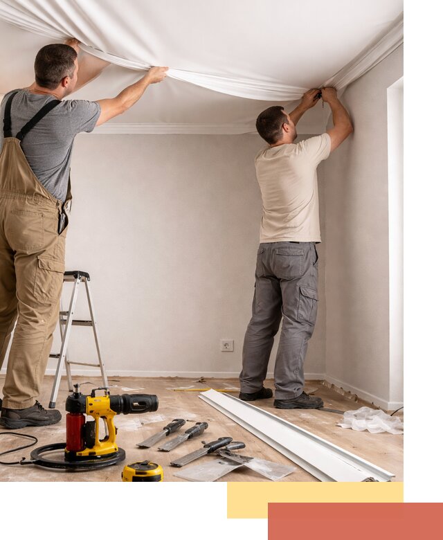 Монтаж ПВХ натяжного потолка в Вологде качественно и быстро