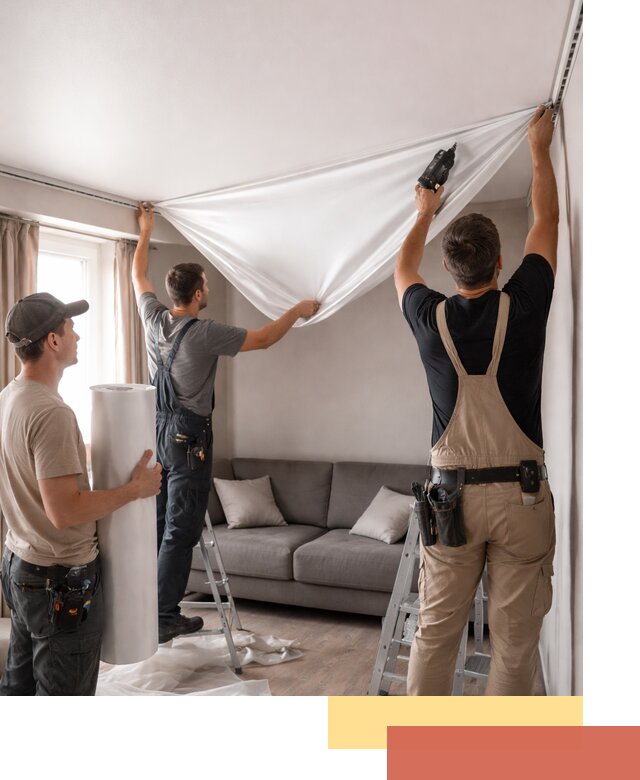 Монтаж сатинового натяжного потолка в Вологде качественно и быстро