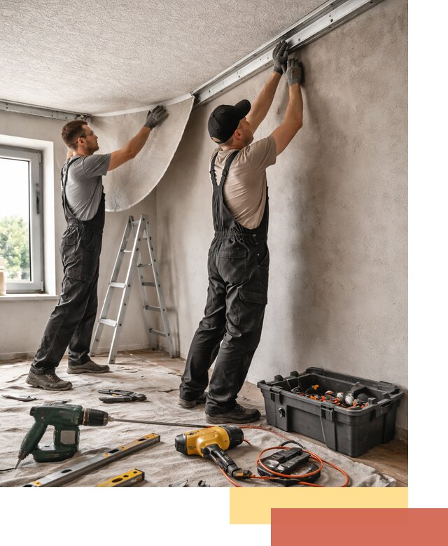 Монтаж фактурного натяжного потолка в Вологде качественно и быстро