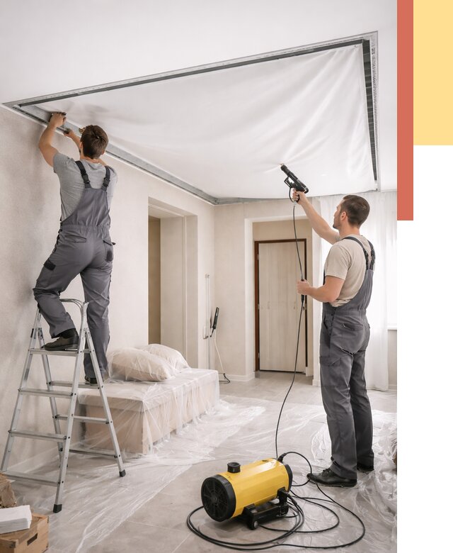 Монтаж натяжного потолка в прихожей в Вологде от 2722 руб. под ключ | ОТДЕЛОЧНИК-Вгд