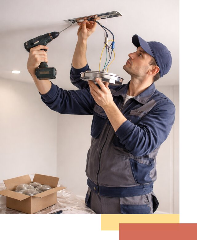 Установка люстры в натяжной потолок в Вологде