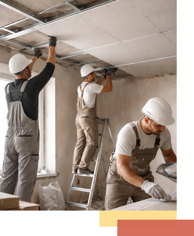 Одноуровневый потолок из гипсокартона в Вологде — монтаж и отделка