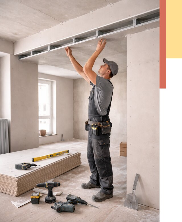 Потолок из гипсокартона с нишей в Вологде от 1284 руб. под ключ | ОТДЕЛОЧНИК-Вгд