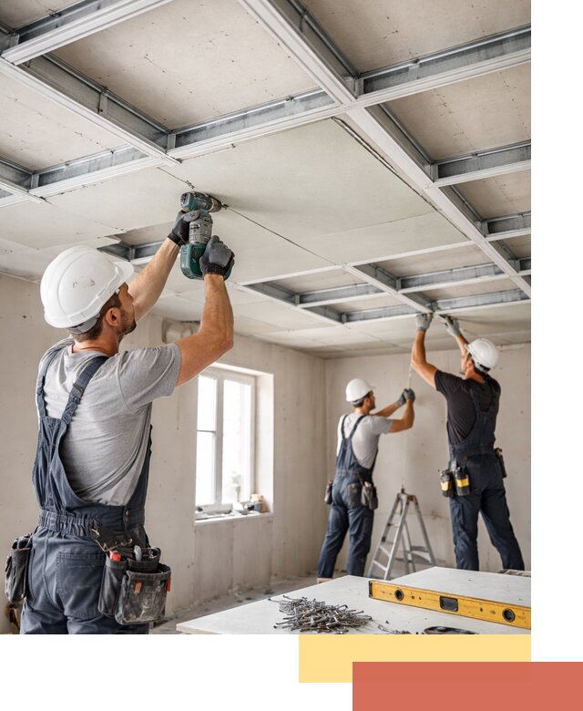 Кессонный потолок из гипсокартона под ключ в Вологде