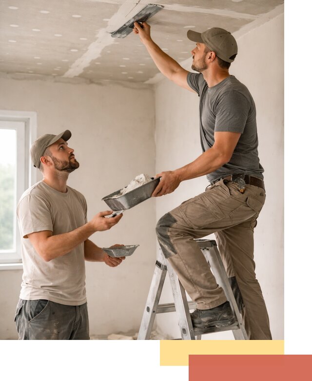 Шпаклевка потолка из гипсокартона в Вологде качественно и быстро