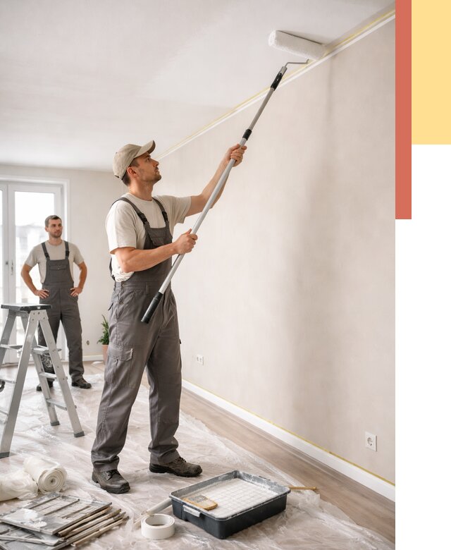 Покраска потолка из гипсокартона в Вологде от 4622 руб./м2 — услуги под ключ | ОТДЕЛОЧНИК-Вгд