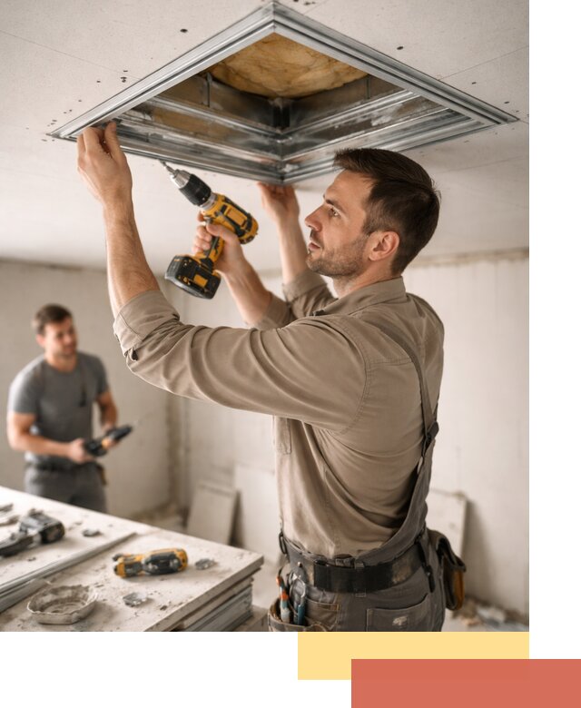 Монтаж люка в потолок из ГКЛ в Вологде