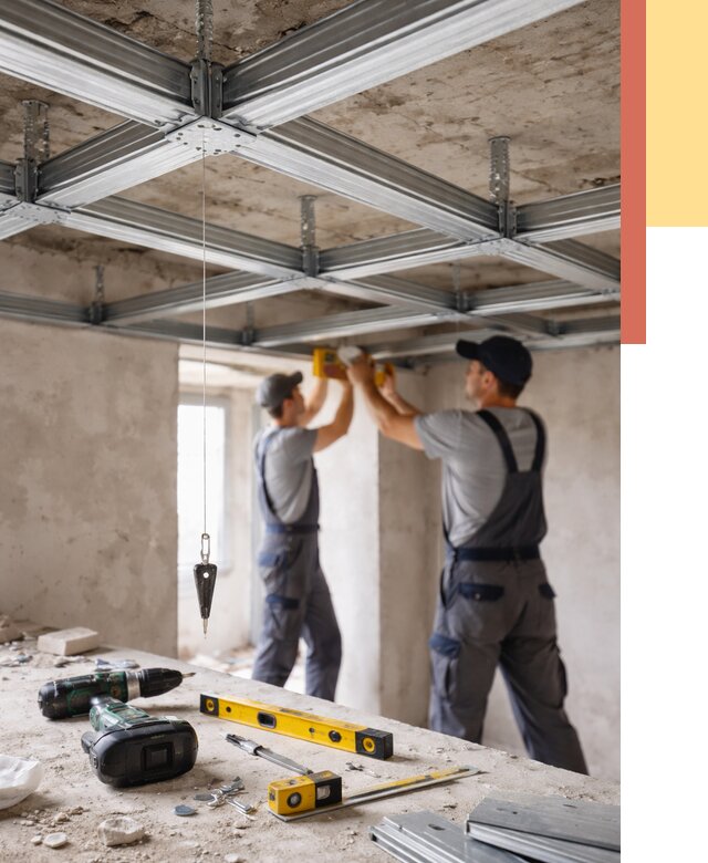 Монтаж каркаса потолка из профиля в Вологде от 4622 руб. — услуги ОТДЕЛОЧНИК-Вгд