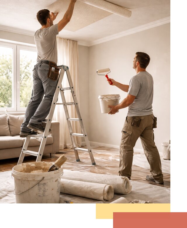 Поклейка обоев на потолок в Вологде — качественно и быстро