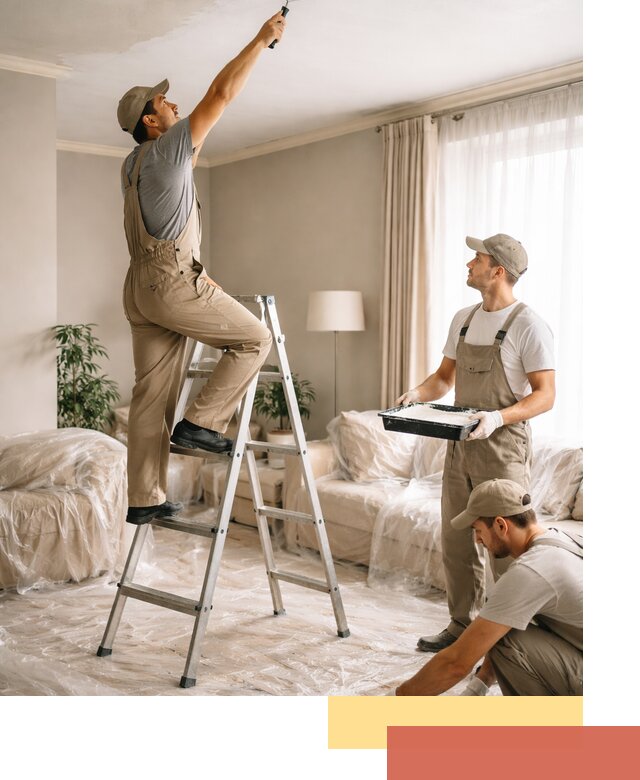 Покраска потолков акриловой краской в Вологде качественно и быстро