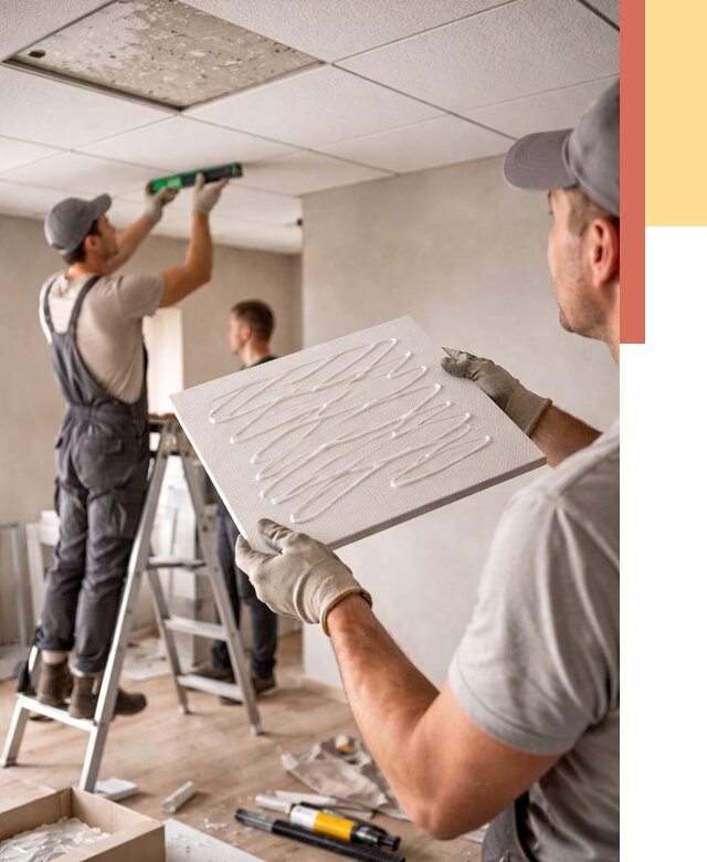 Монтаж потолочной плитки в Вологде от 4622 руб. — быстро и недорого | ОТДЕЛОЧНИК-Вгд