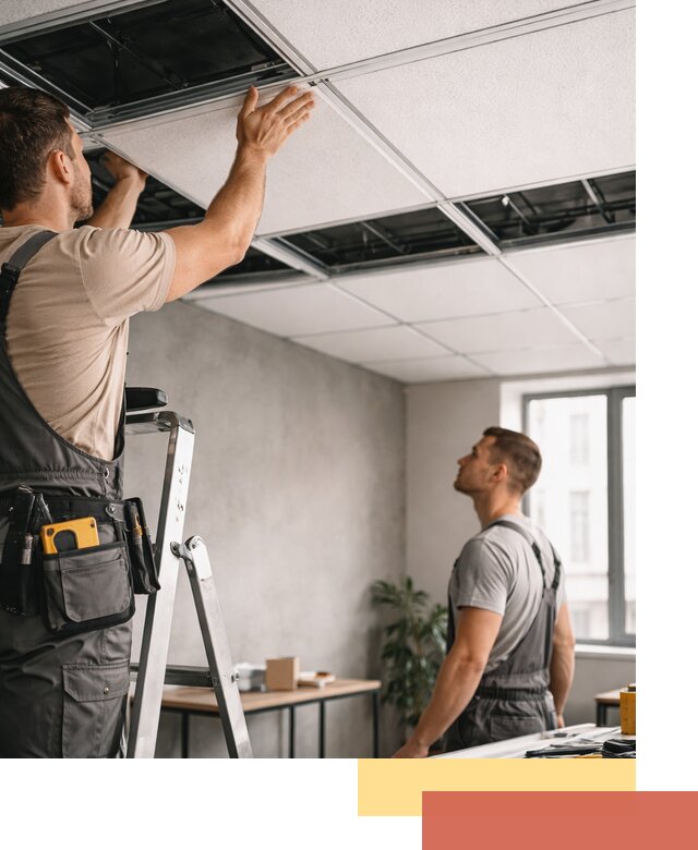 Монтаж потолочной плитки в Вологде качественно и в срок