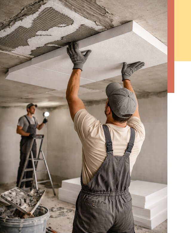 Утепление потолка пенопластом в Вологде от 4622 руб/м2 — недорого и быстро | ОТДЕЛОЧНИК-Вгд